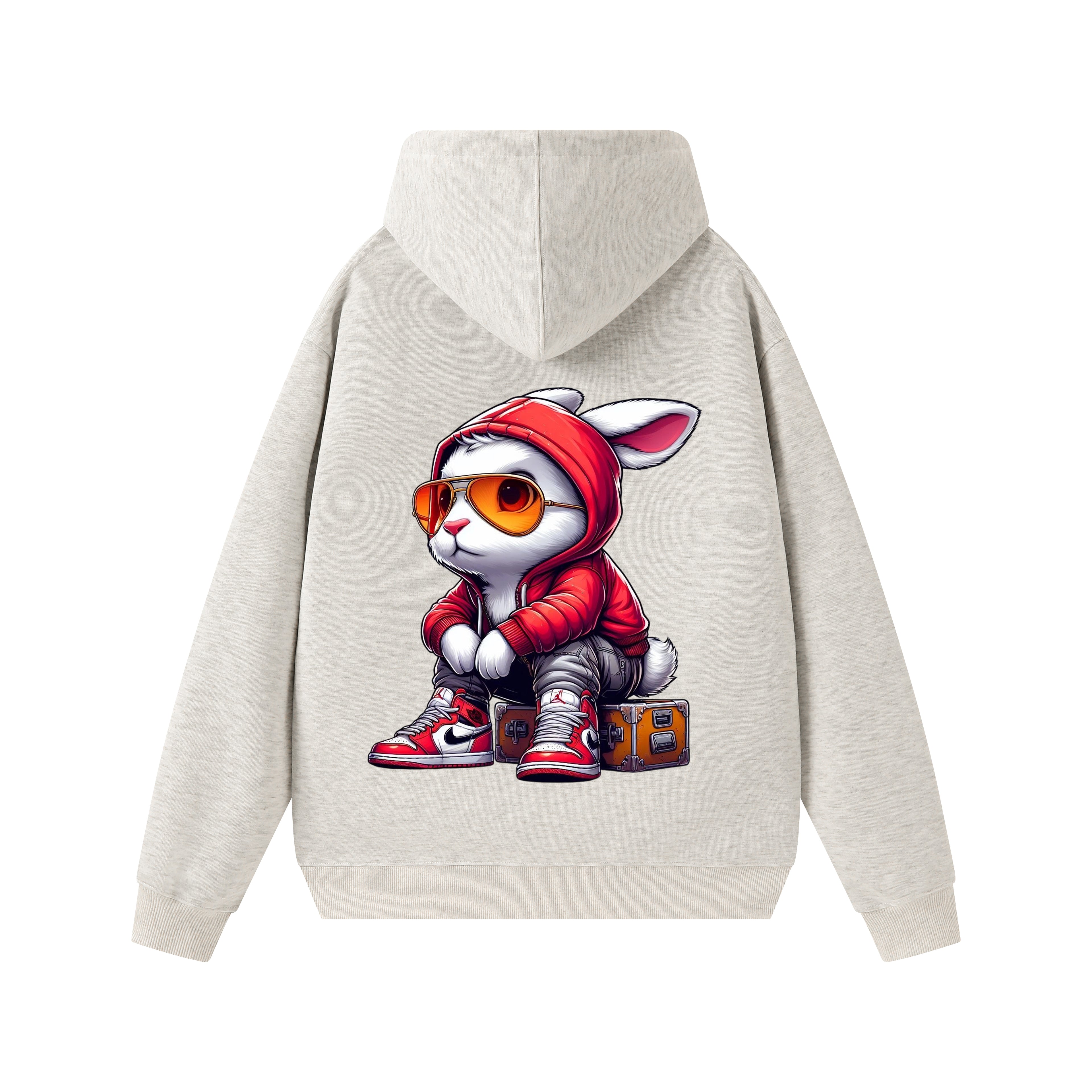 Hooded sweatshirts for men in solid colors for spring, autumn and winter with fleece, are loose and trendy for teenagers, students and couples