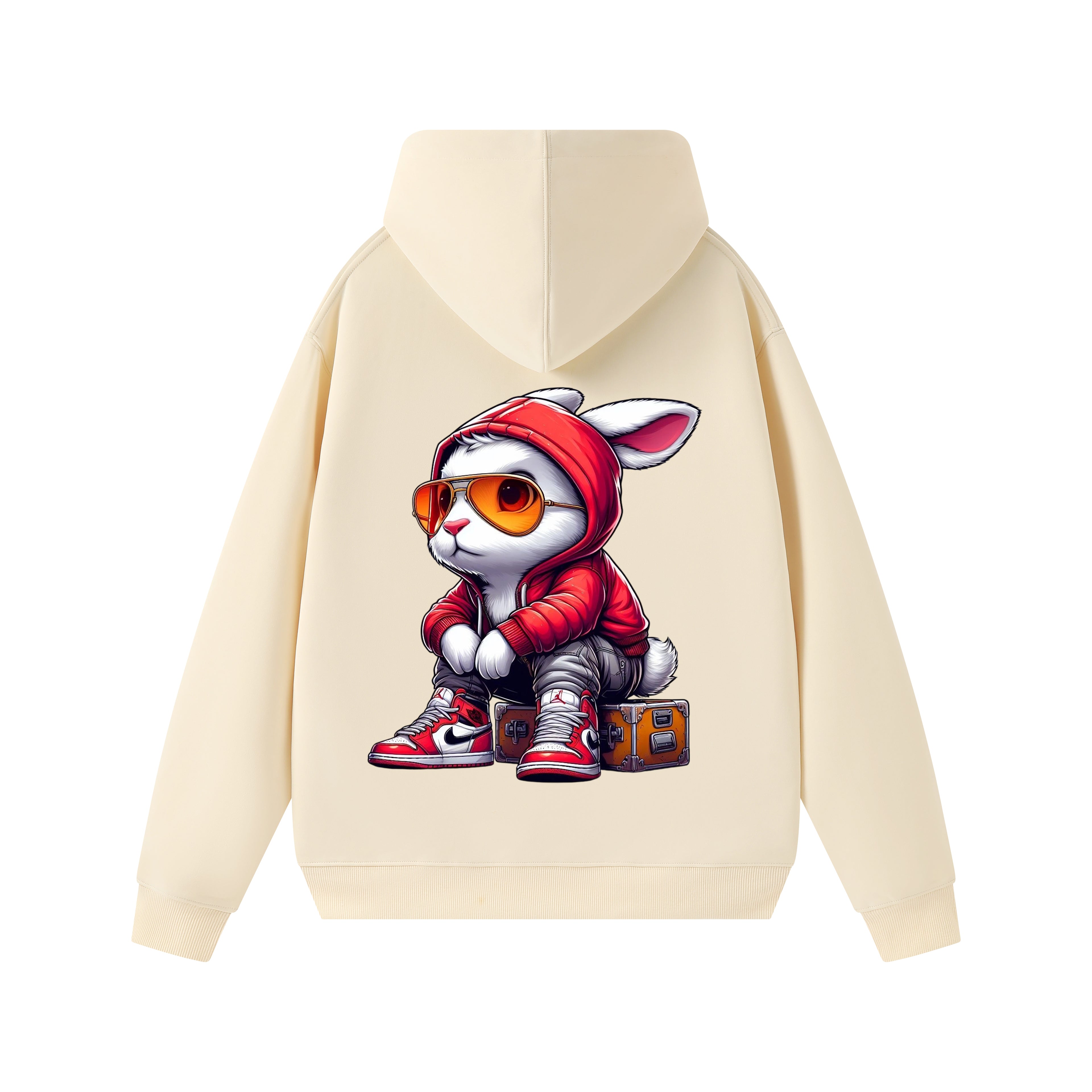 Hooded sweatshirts for men in solid colors for spring, autumn and winter with fleece, are loose and trendy for teenagers, students and couples